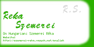 reka szemerei business card
